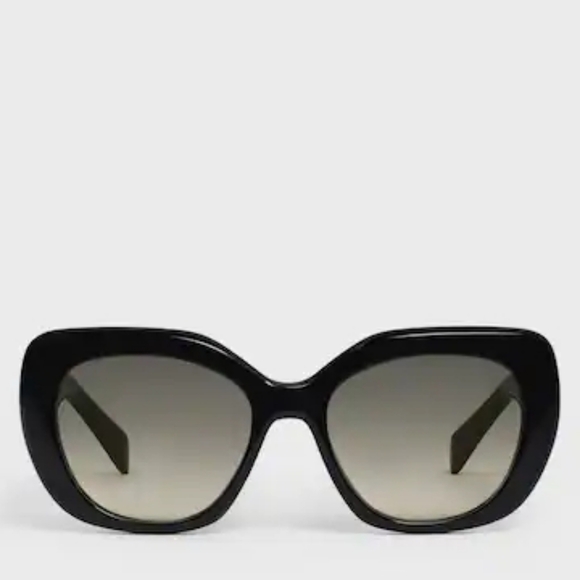 CELINE Triomphe Butterfly Round Sunglasses Acetate Ombre GRADIENT Black SUNNIES main image 4